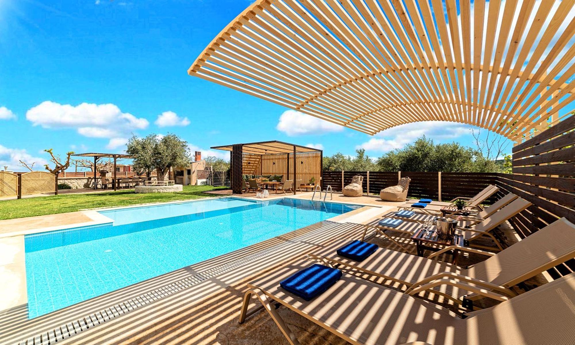 Cretan Sunrise Villa Heated Pool Dhimitrouliana ภายนอก รูปภาพ